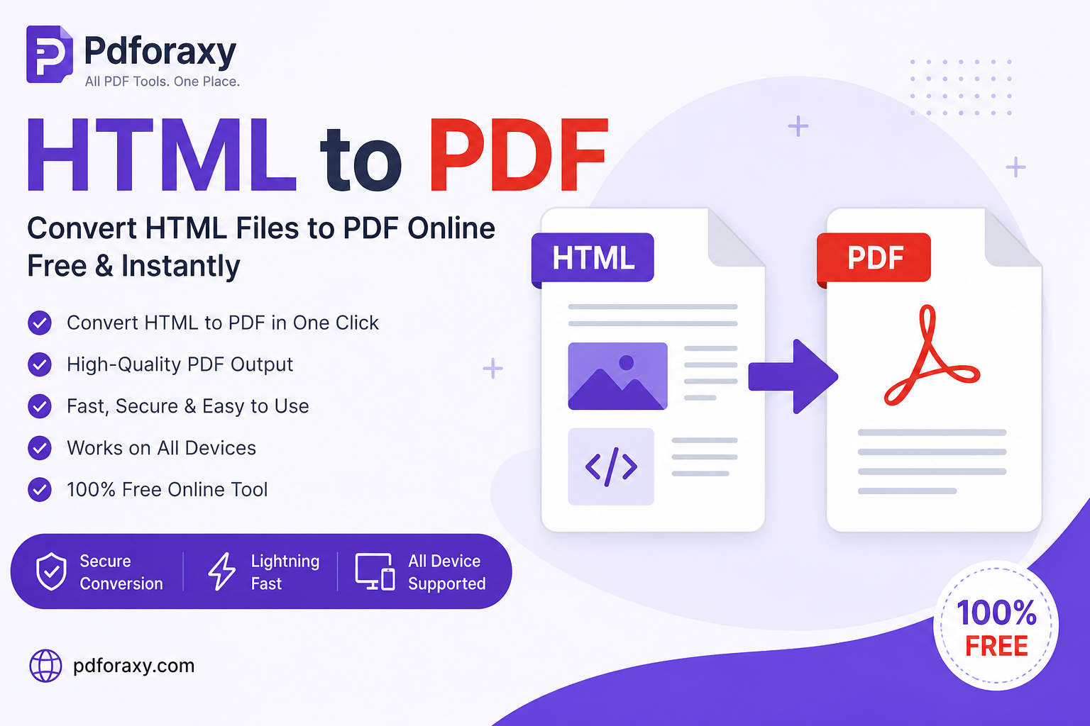 HTML to PDF Converter – Convert HTML Files to PDF Online Free
