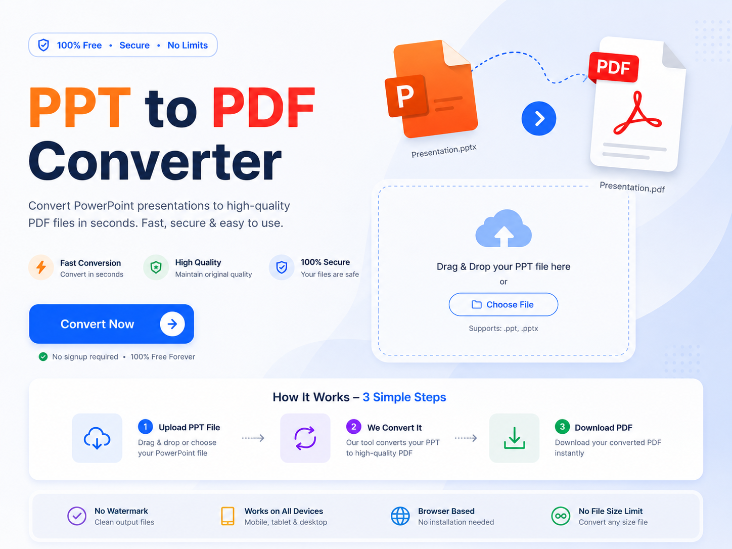 PPT to PDF Converter – Convert PowerPoint to PDF Online Free