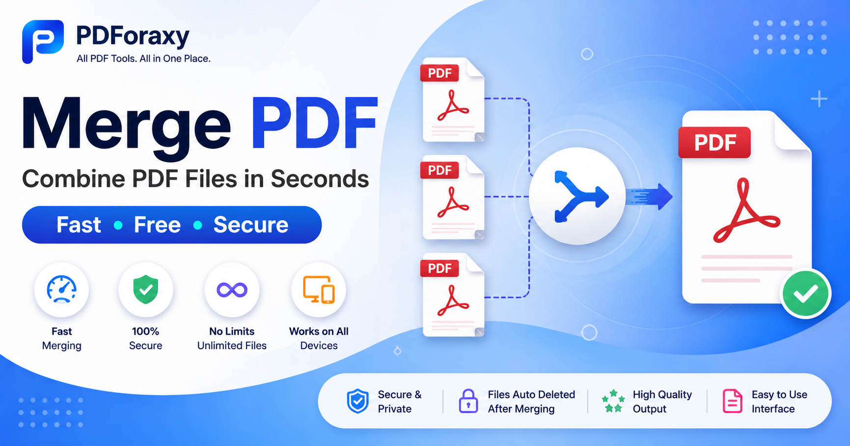 Merge PDF Online Free – Combine PDF Files Instantly | PDForaxy