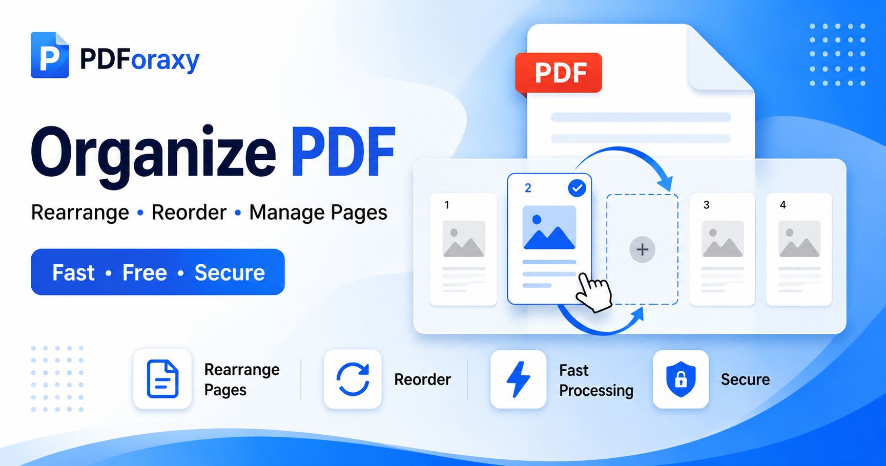Organize PDF Online Free – Rearrange PDF Pages Easily | PDForaxy